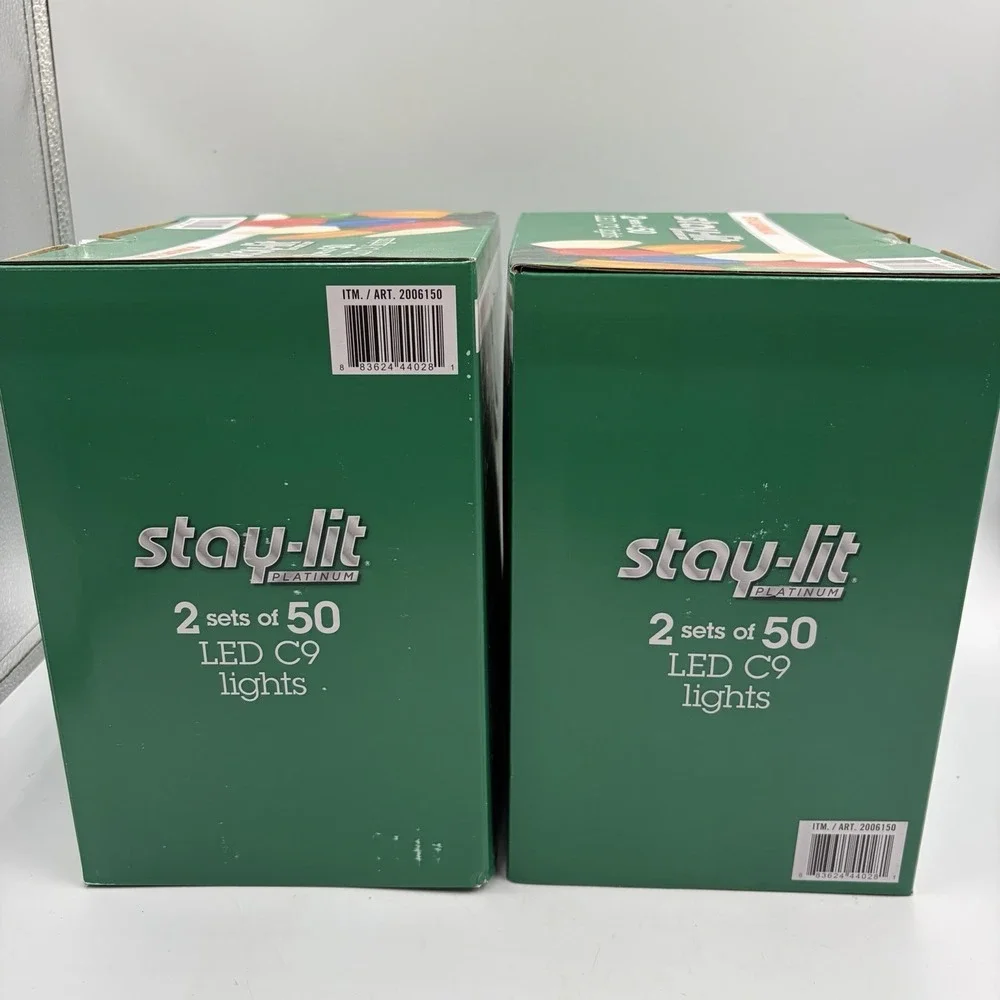 NEW Sylvania Stay-lit LED Plastic Multicolored Faceted C9 Lights 50 - (2PK)